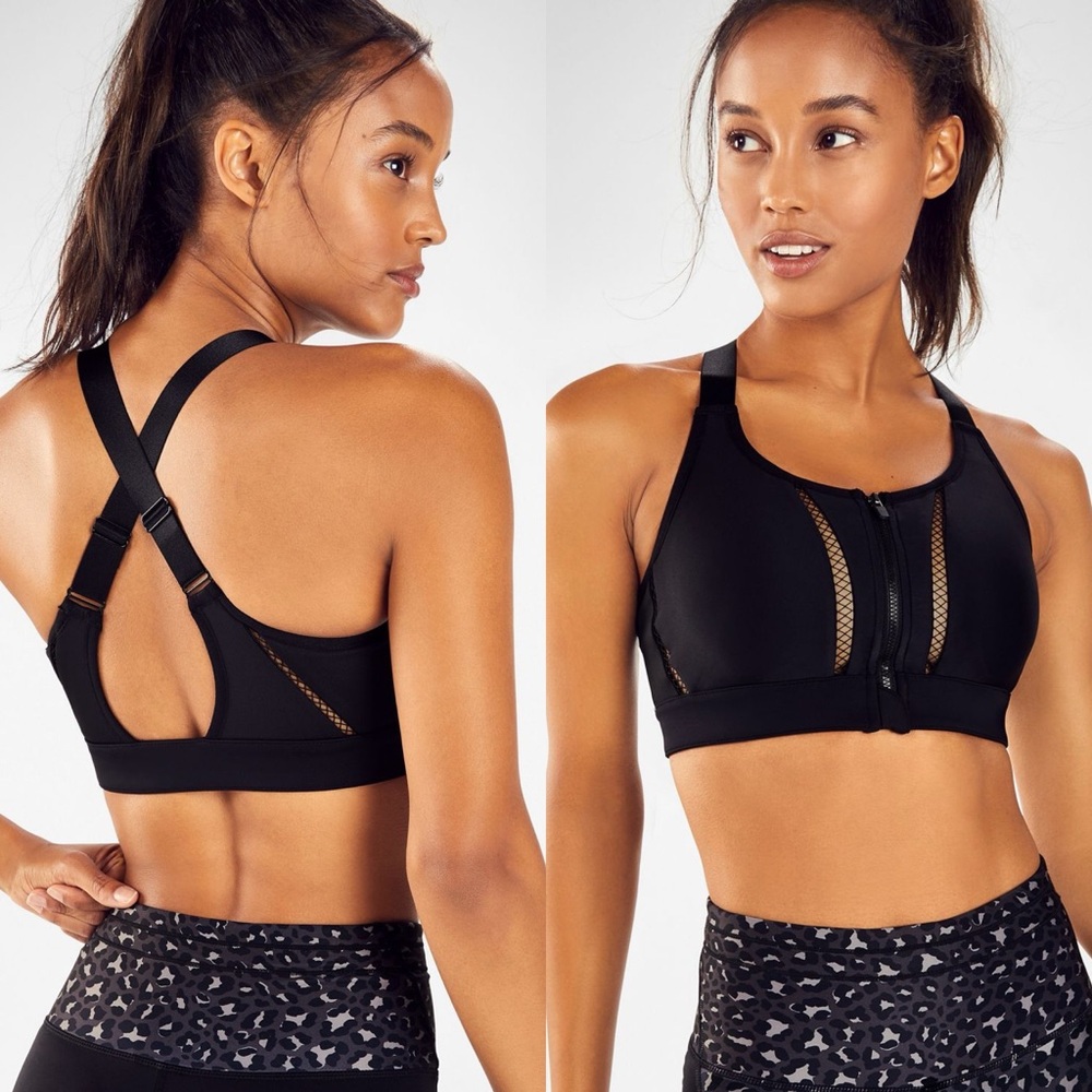 Fabletics Zoe Zip-Up High Support Sports Bra